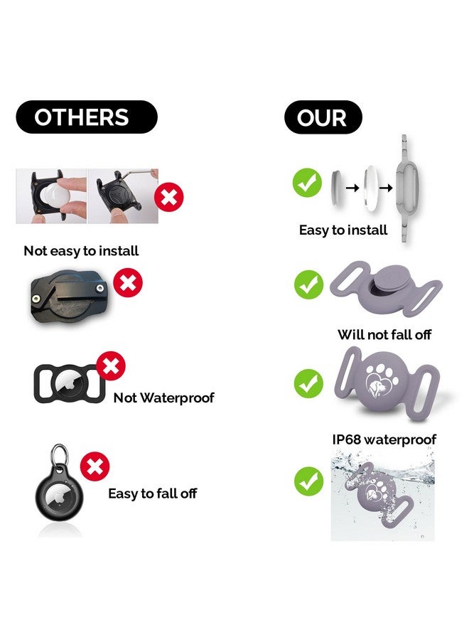 Airtag Dog Collar, Waterproof Airtag Holder, Apple Airtag Dog Collar, Heavy Duty Dog Collar, Adjustable, Soft, and Reflective for Medium and Large Dogs (Blue) - Image 3