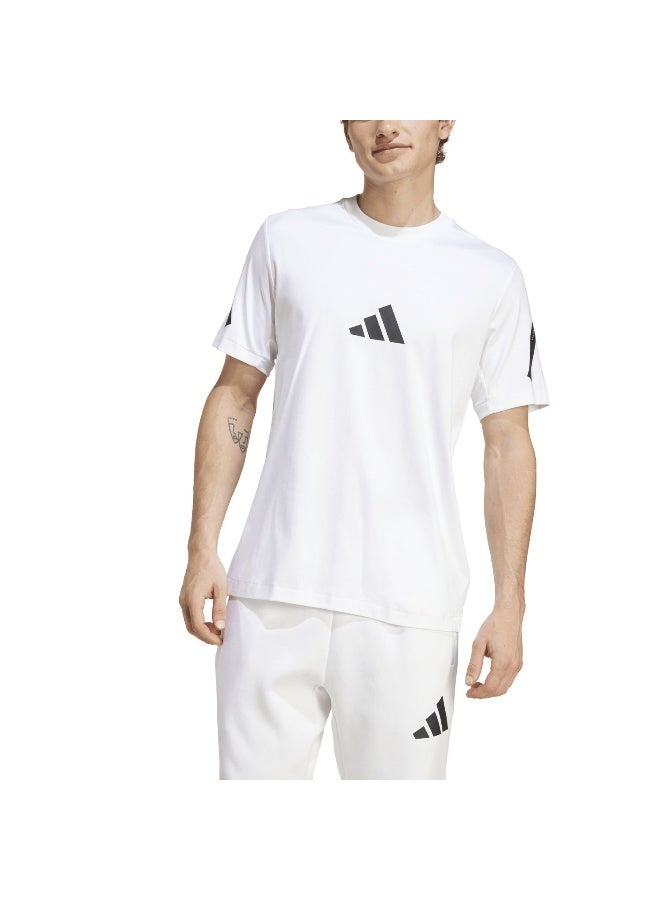 Adidas M Z.N.E. Tee White Training T-Shirts For Men XS - Image 3