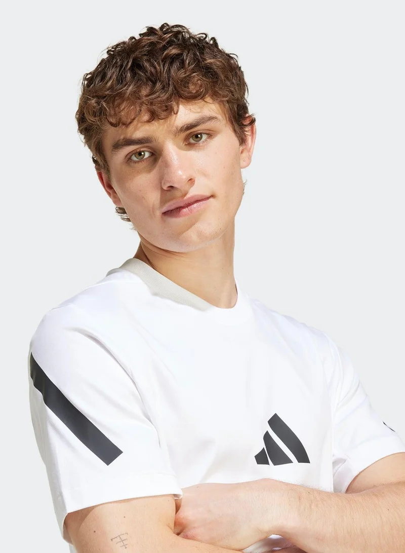 Adidas M Z.N.E. Tee White Training T-Shirts For Men XS