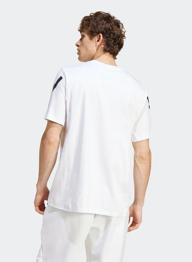 Adidas M Z.N.E. Tee White Training T-Shirts For Men XS