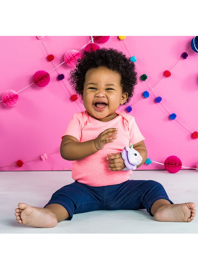 Bright Starts - Rattle & Teethe Wrist Pals Toy, Unicorn & Llama, Newborn+, 2 Count - Image 5