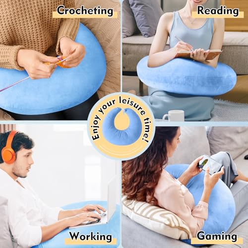 vamorry Gaming Pillow Arm Support Pillow for Bed & Sofa: Ergonomic U-Shaped Lap Pillow with Elbow Rest for Adults & Kids - Reduces Arm Pain & Fatigue During Gaming, Reading, Working & Crocheting - Image 2