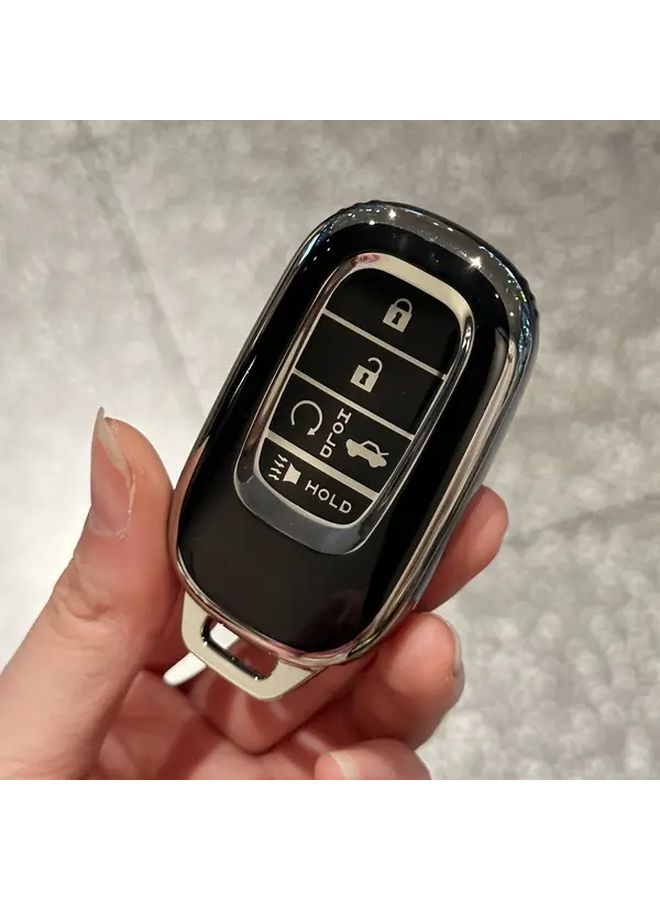 غطاء حماية لمفتاح السيارة من TPU وردي مع سلسلة مفاتيح لسيارات Civic Accord HR-V Pilot CR-V 2022 2023 2024 - Image 5