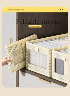 Magic Park 3 Pieces Foldable Closet Storage Organizer Closet Storage Bin with Carrying Handles Washable Closet Storage Box for Clothes Wardrobe Home Bedroom  - Image 5