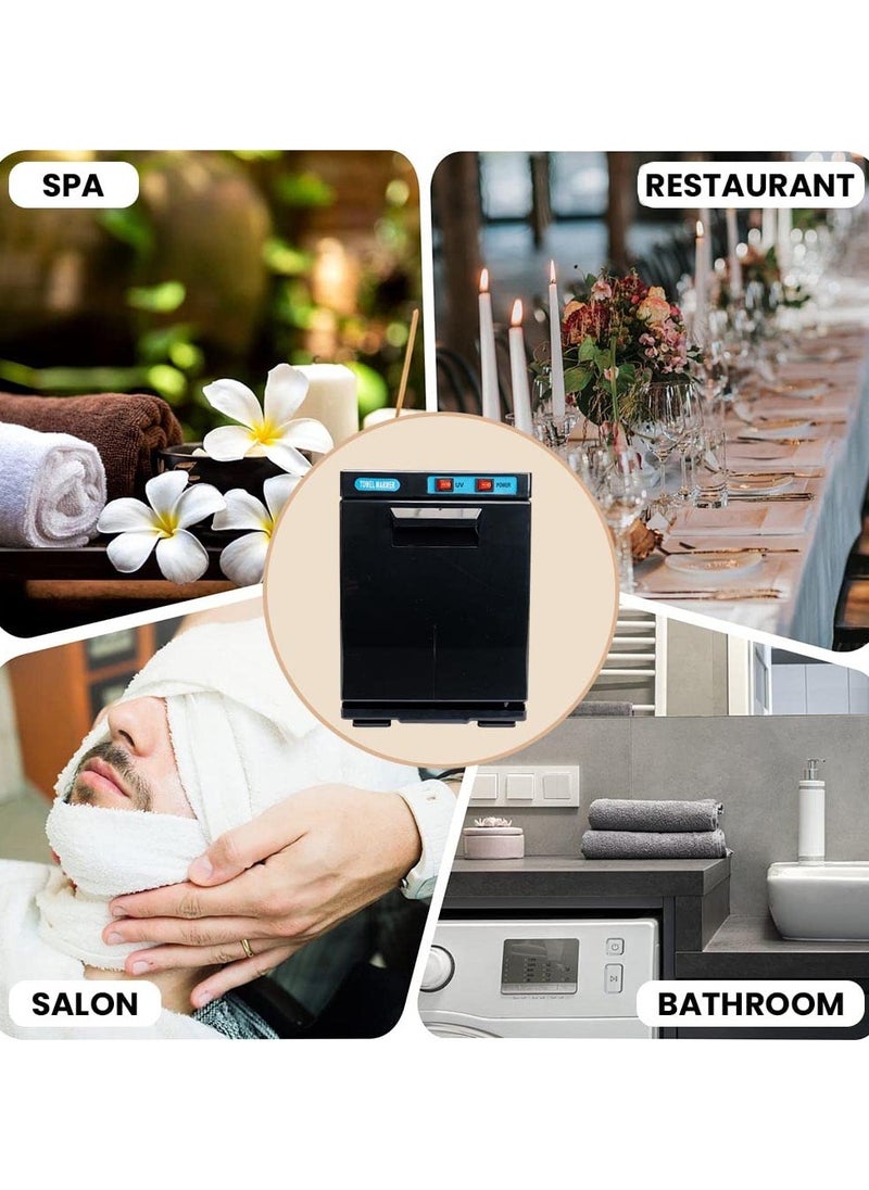 XiuWoo Towel Warmer Cabinet, Towel Heater Warmer Cabinet 2 in 1 Electric Equipment, For 8-12 Towels 5l Capacity,Multifunctional Heating Cabinet,For Facial Spas, Beauty Salons and Barber Shops,Black  - Image 3