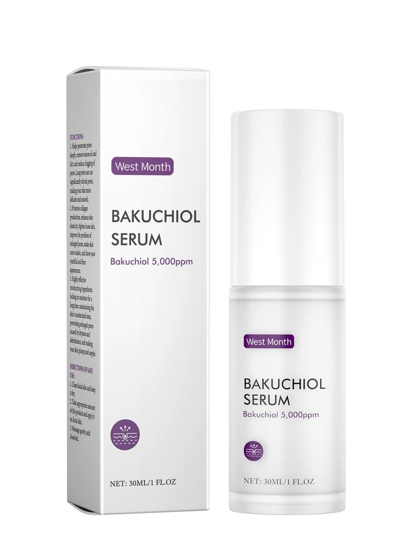 West&Month - Bakuchiol Serum, 5,000ppm Bakuchiol, Pore Minimizer for Face, Anti-Aging, Hydrating Glow Serum, Facial Serums For Skin Repair, Facial Moisturizer for Women and Men, Reduces Wrinkles, Fine Lines 30ml - Image 1