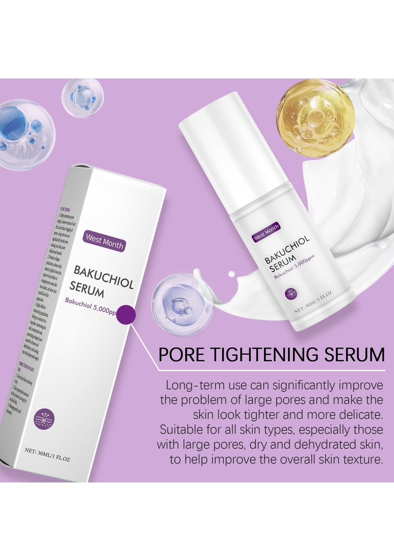 West&Month - Bakuchiol Serum, 5,000ppm Bakuchiol, Pore Minimizer for Face, Anti-Aging, Hydrating Glow Serum, Facial Serums For Skin Repair, Facial Moisturizer for Women and Men, Reduces Wrinkles, Fine Lines 30ml - Image 1