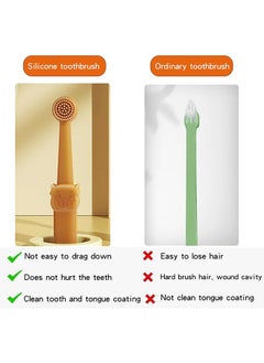 HY 2 Pcs Small Dog & Cat Toothbrush Kit with Storage Box, Soft Silicone Cat Dog Tooth Brushing Kit, Tongue Cleaner for Pet Tooth Brushing | Easy to Handle | Deep Clean for Toothbrush for Dogs Small Breed  - Image 3