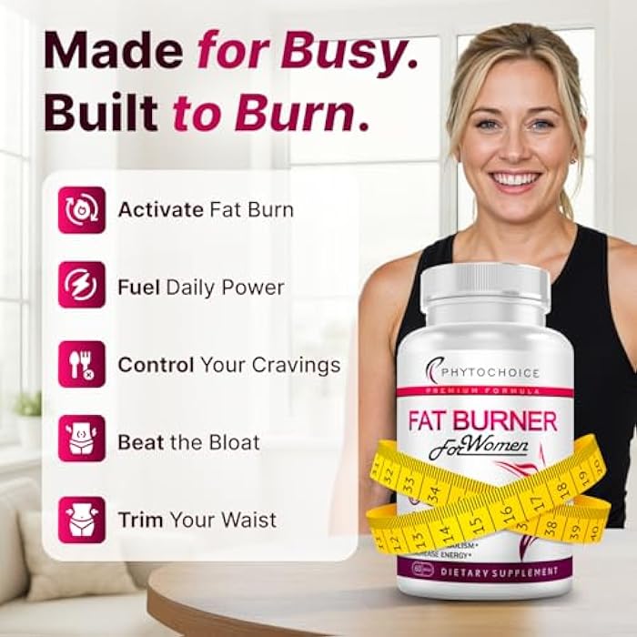 PhytoChoice Belly Fat Burner for Women – Powerful Weight Loss Pills That Target Stubborn Belly & Thigh Fat – Thermogenic Metabolism Booster, Appetite Suppressant & Bloating Relief – Advanced Slimming Formula - Image 2