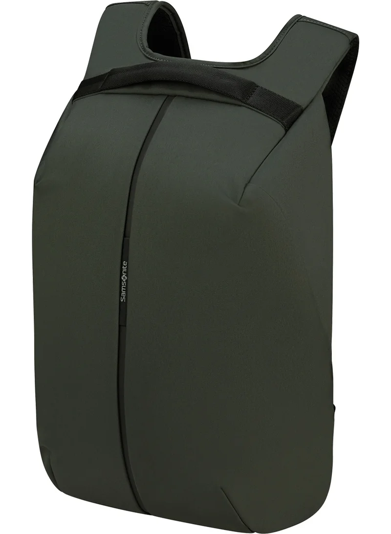 Samsonite Securipak 15.6" Laptop Backpack Polyester, Green|Ergo Back & Shoulder|RFID Protection|Bottle Holder|Smart Sleeve|Back Open Design|Anti-Cut Lining - 2 Years International Warranty