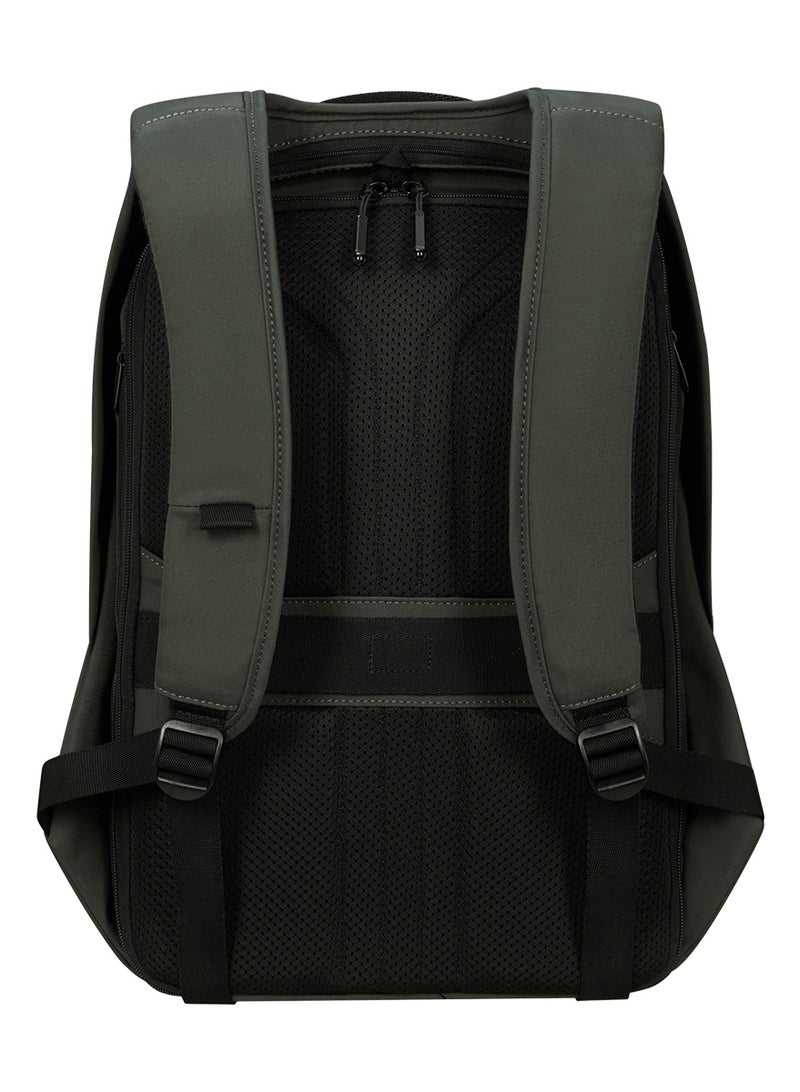 Samsonite Securipak 15.6" Laptop Backpack Polyester, Green|Ergo Back & Shoulder|RFID Protection|Bottle Holder|Smart Sleeve|Back Open Design|Anti-Cut Lining - 2 Years International Warranty - Image 3