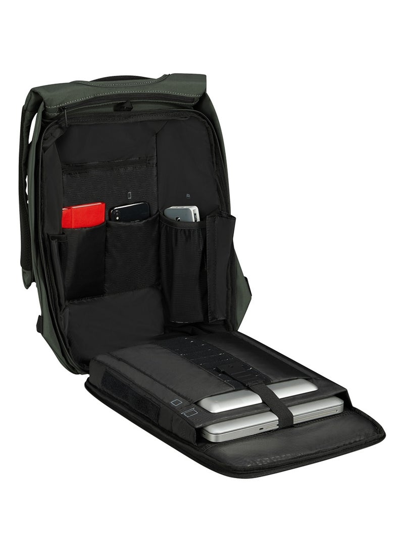 Samsonite Securipak 15.6" Laptop Backpack Polyester, Green|Ergo Back & Shoulder|RFID Protection|Bottle Holder|Smart Sleeve|Back Open Design|Anti-Cut Lining - 2 Years International Warranty - Image 4