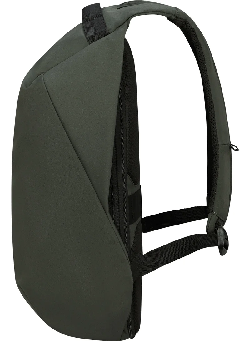 Samsonite Securipak 15.6" Laptop Backpack Polyester, Green|Ergo Back & Shoulder|RFID Protection|Bottle Holder|Smart Sleeve|Back Open Design|Anti-Cut Lining - 2 Years International Warranty