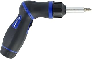 MichaelPro MP002024 Two-Position Ratcheting Screwdriver, 9-in-1 Adjustable Angle Screwdriver with Multi Bits, - Image 1