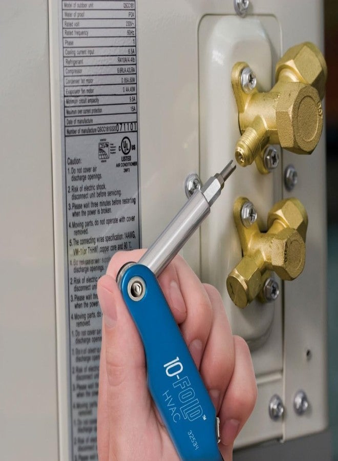 Klein Tools 32534 10 Fold Screwdriver with Schrader Valve Core - Image 3