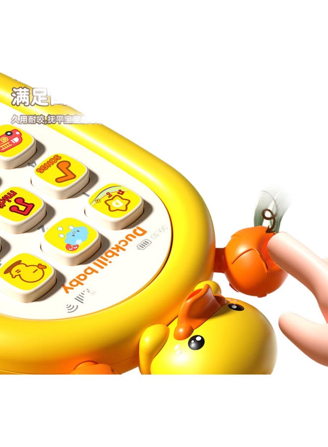Xst Children'S Toy Yellow Duck Bilingual Early Education Mobile Phone For Babies 0-1 Year Old, 6 Months, Chewable Musical Telephone, Gift For Boys - Image 1