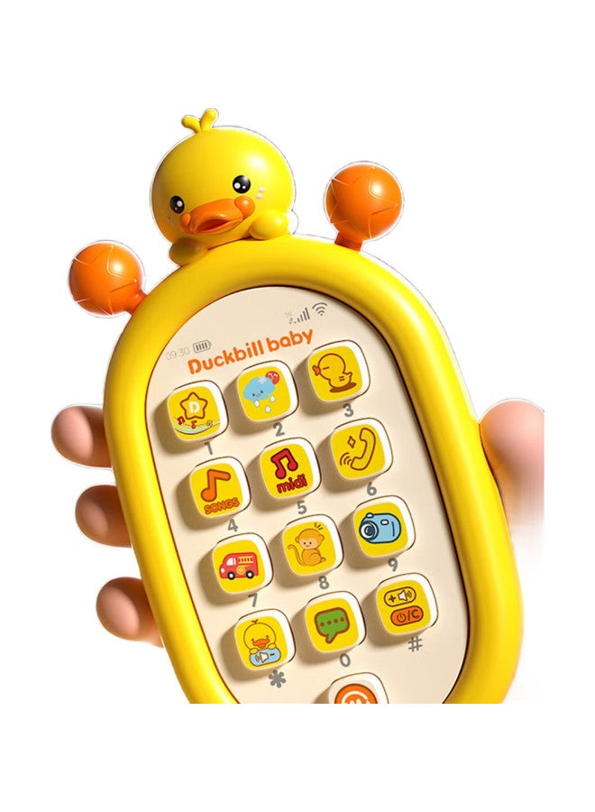 Xst Children'S Toy Yellow Duck Bilingual Early Education Mobile Phone For Babies 0-1 Year Old, 6 Months, Chewable Musical Telephone, Gift For Boys - Image 2