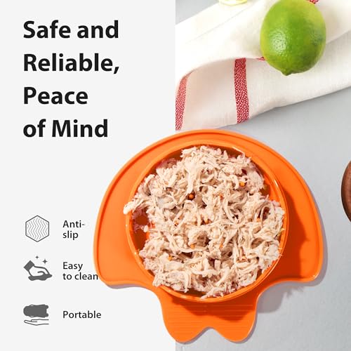 Li & Zhao Li&Zhao Chicken Shredder Tool Twist - Meat Shredder Tool Twist 7.9" Large Chicken Breast Shredder for Pork, Beef, Chicken Kitchen (Orange) - Image 2