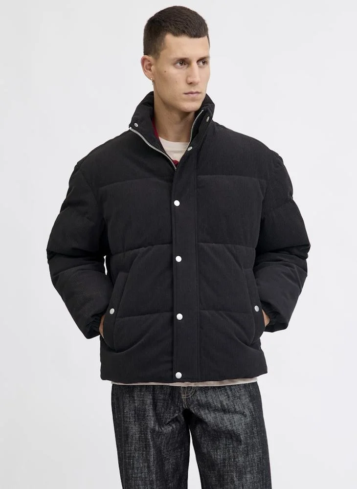 JACK & JONES Casual Corduroy Puffer Jacket