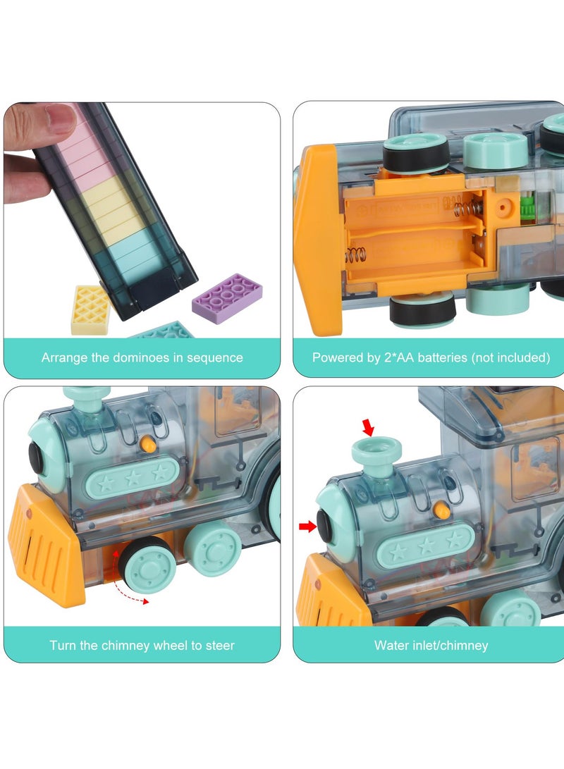 Electric Domino Train Set with Sounds & Lights - Stacking Blocks Building Toy for Kids, STEM Educational Gift for Boys & Girls Ages 3-7 - Image 5