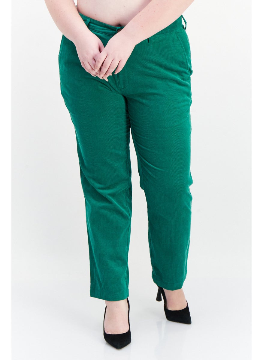 Club Room - Women Regular Fit Plain Dress Pants, Green - Image 1
