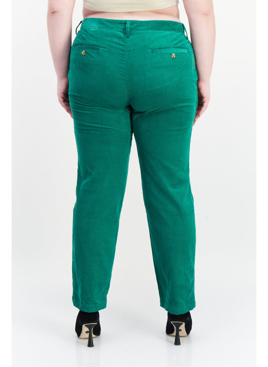 Club Room - Women Regular Fit Plain Dress Pants, Green - Image 1