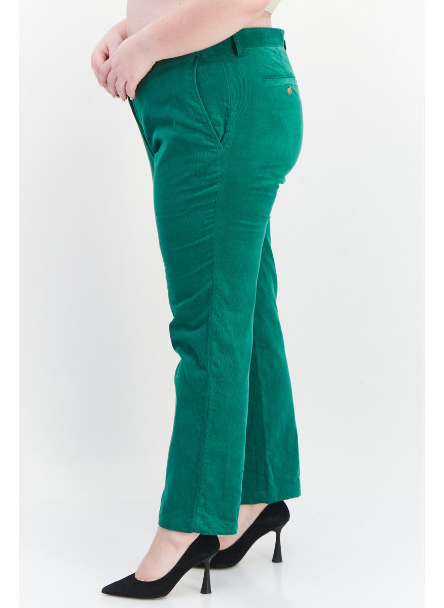 Club Room - Women Regular Fit Plain Dress Pants, Green - Image 1