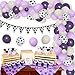 Balterever Purple Cow Party Decorations Purple Cow Balloons Garland Arch Kit with Cow Pennant Banners Farm Theme Birthday Party Supplies for Farm Birthday Party 1st 2nd 3rd 4th 5th - Image 2