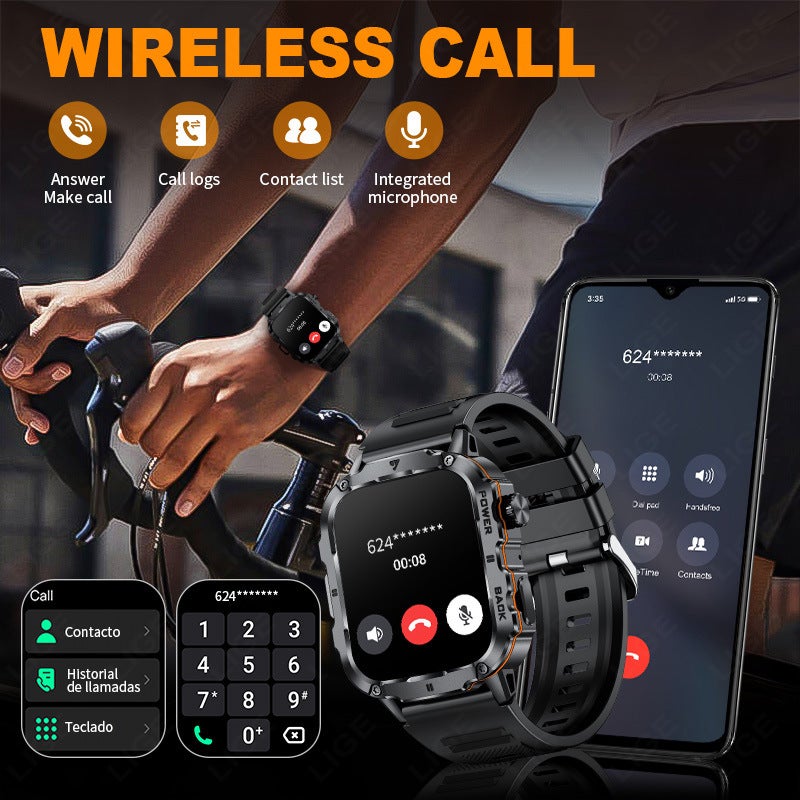 Lige/Lige Smart Watch Bluetooth Call Heart Rate Blood Oxygen Monitoring Multi-Sport Smart Watch - Image 4