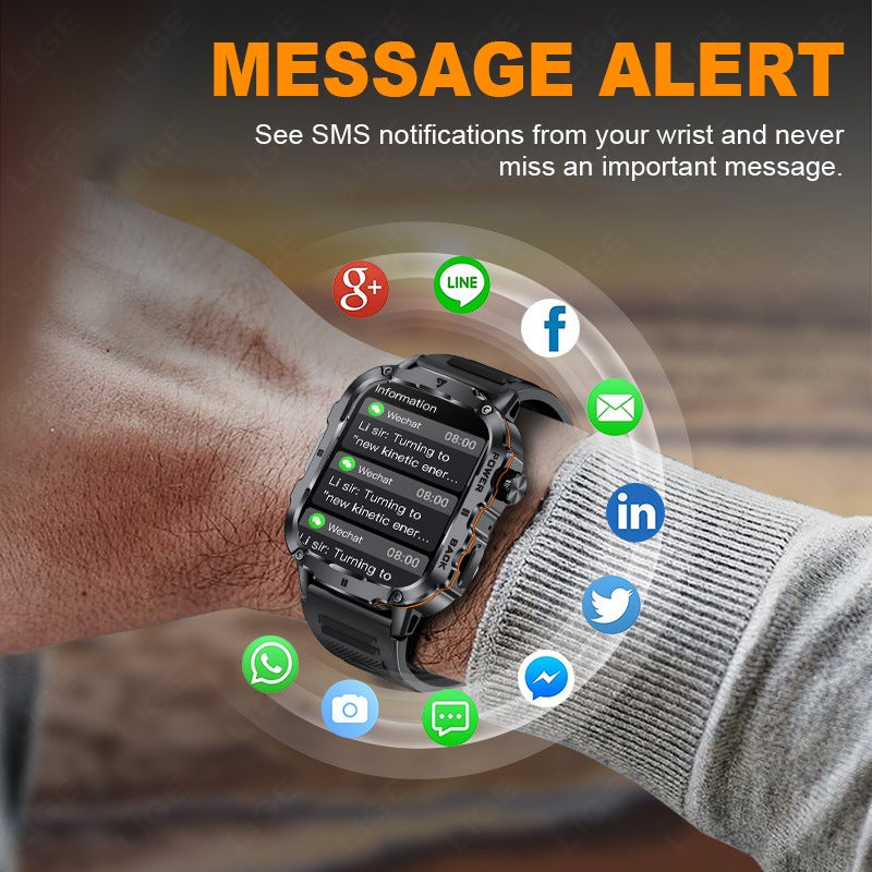 Lige/Lige Smart Watch Bluetooth Call Heart Rate Blood Oxygen Monitoring Multi-Sport Smart Watch - Image 5
