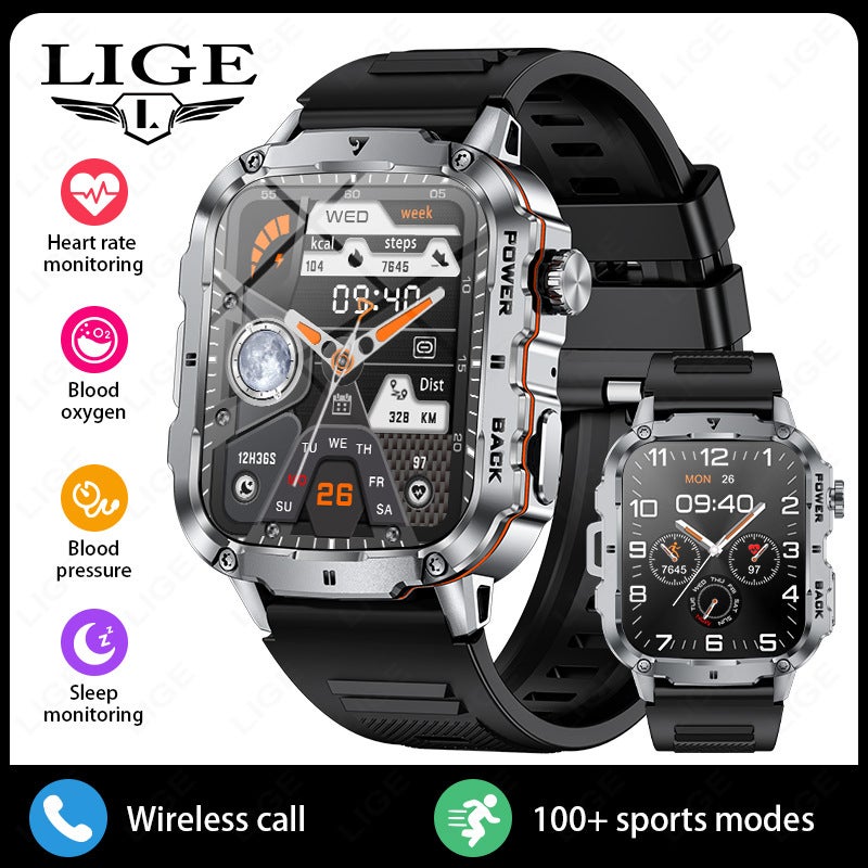 Lige/Lige Smart Watch Bluetooth Call Heart Rate Blood Oxygen Monitoring Multi-Sport Smart Watch - Image 1