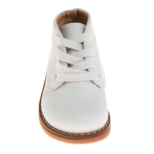 Josmo Baby Boys Girls Unisex Walking Shoes First Step Walker - Lightweight Synthetic Dress Boots Non-Slip Bottom High top - White (Size 3 Infant) - Image 4