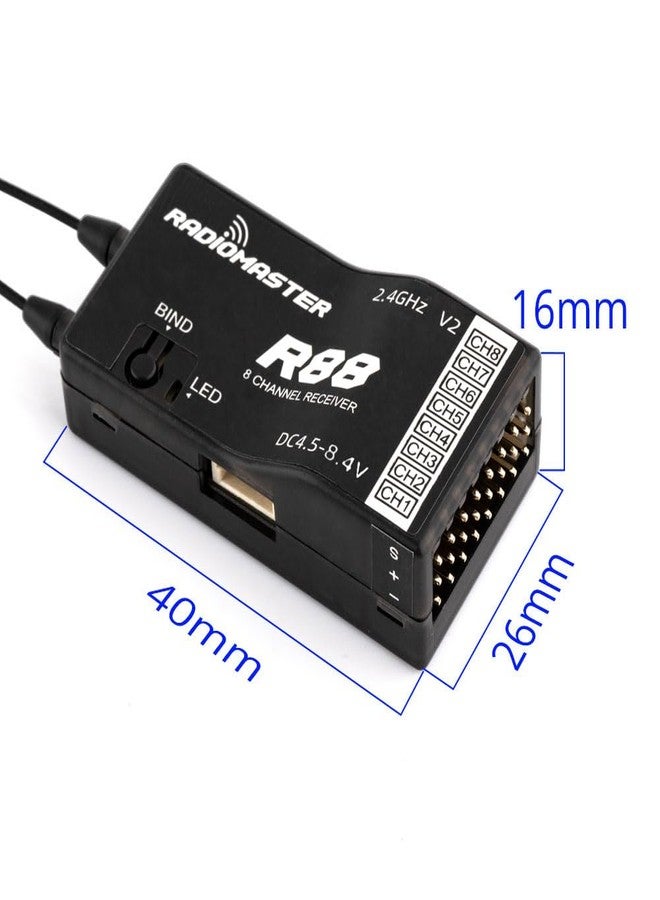 Radiomaster R88 V2 8ch SFHSS Compatible PWM Sbus Receiver - Image 2