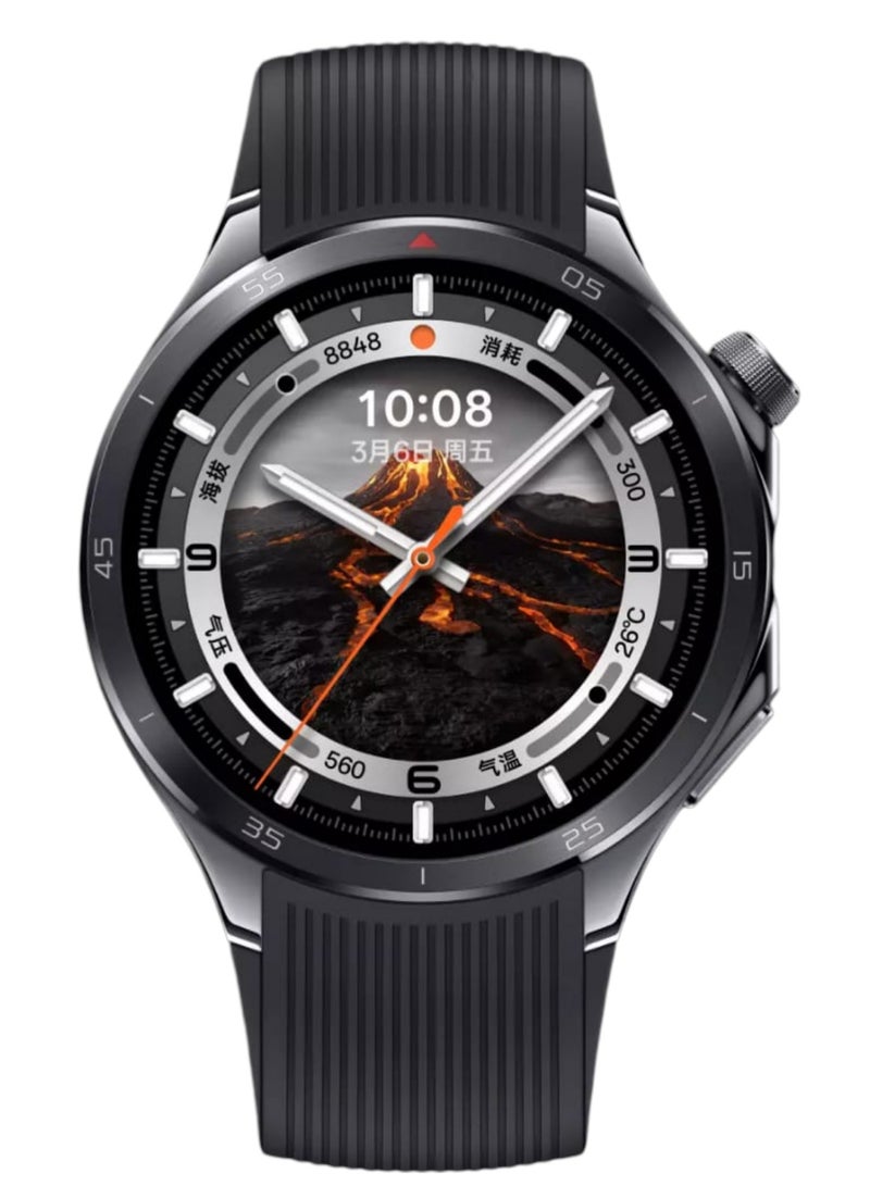 OPPO 648 mAh OPPO Watch X2 Full Smart Flagship Smartwatch | 1.5" AMOLED Display | Titanium Alloy Case | 631mAh Battery | ECG, Blood Oxygen, and Blood Pressure Monitoring | Dual-Frequency GPS | eSIM Support | Mocha Black Chinese Version Mocha Black - Image 1