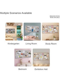 GGEROU Foldable Large Felt Bulletin Board, Folding Cork Board Alternative, Decorative Picture Framed Display Board with 20 Rose Pins, Camel 120*180cm  - Image 2