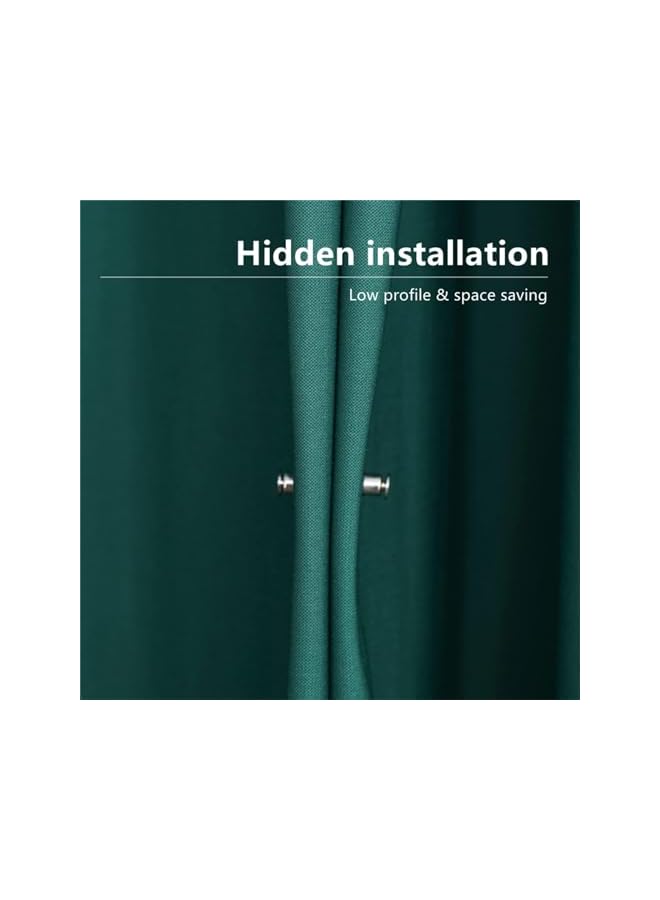 The Bros Magnetic Curtain Tiebacks, Curtain Magnetic Buckle Pair Curtain Buckle Closure Buckle Detachable Anti-Leakage Iron-Absorbing Stone Metal Button Dark Button Female Button Home Office 4 Pairs - Image 5