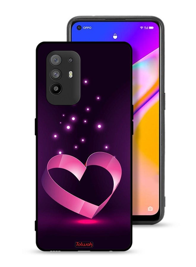 Tolwak Oppo A95 5G Protective Case Cover Heart Art - Image 1