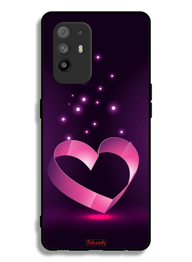 Tolwak Oppo A95 5G Protective Case Cover Heart Art - Image 2