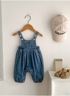 Bafanou Bafanou Summer Denim Baby Girls Jumpsuit Infant Boy Solid Playsuit 0-3Y Romper for Unisex Toddlers  - Image 4