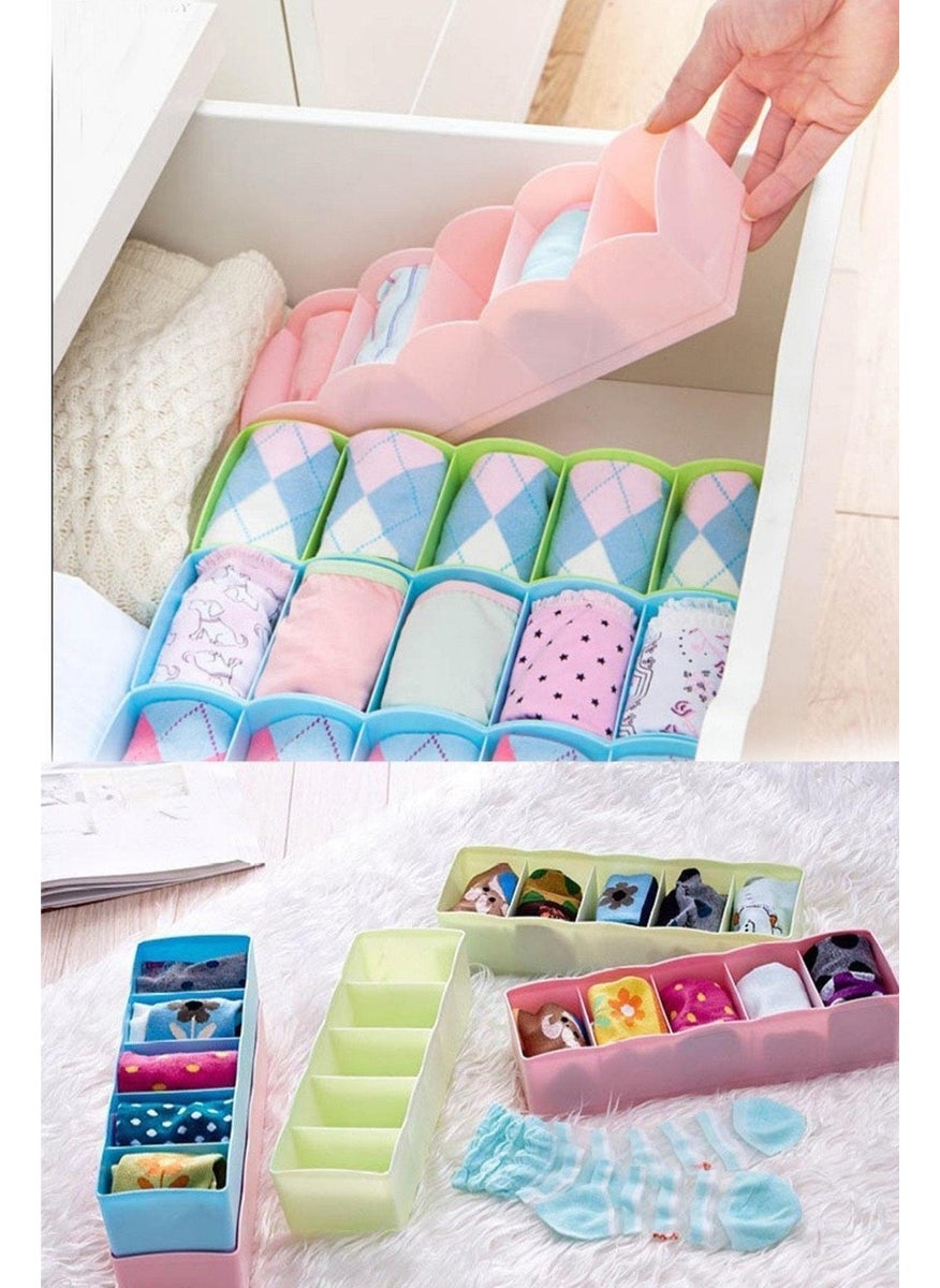Mc Blue - Drawer Sock Tie Accessory Organizer 5 Compartment Organizer - Image 1