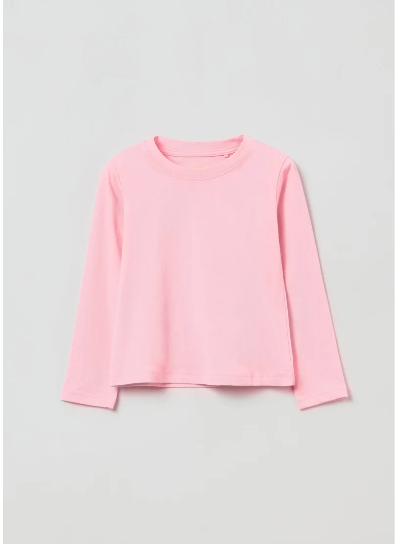 Ovs Cotton T-Shirt With Long Sleeves
