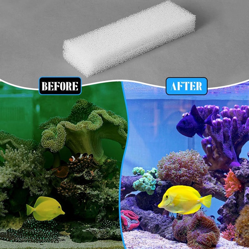 Nosiny 20 Pieces Filter Foam Pad Compatible with Fluval U3 Underwater Sponge Aquarium Underwater Filter Accessories Compatible for Aquarium Fish Tank - Image 4