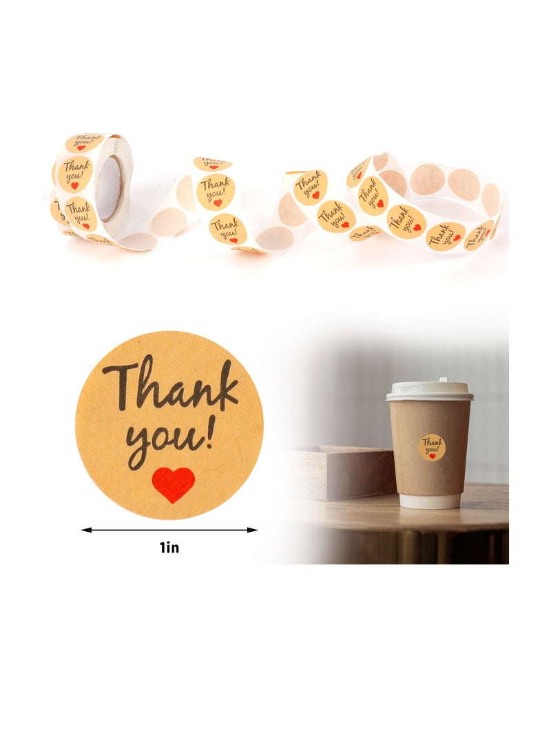 Grab Mantra Thankyou Label Stickers 4 Rolls 2000Pcs 1 inch For Gift Wrapping Envelope Seals And Small Businesses  - Image 4