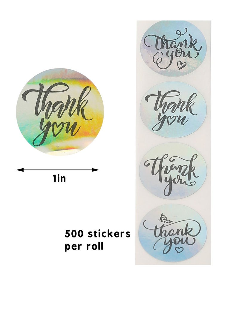 Grab Mantra Thankyou Label Stickers 4 Rolls 2000Pcs 1 inch For Gift Wrapping Envelope Seals And Small Businesses  - Image 5