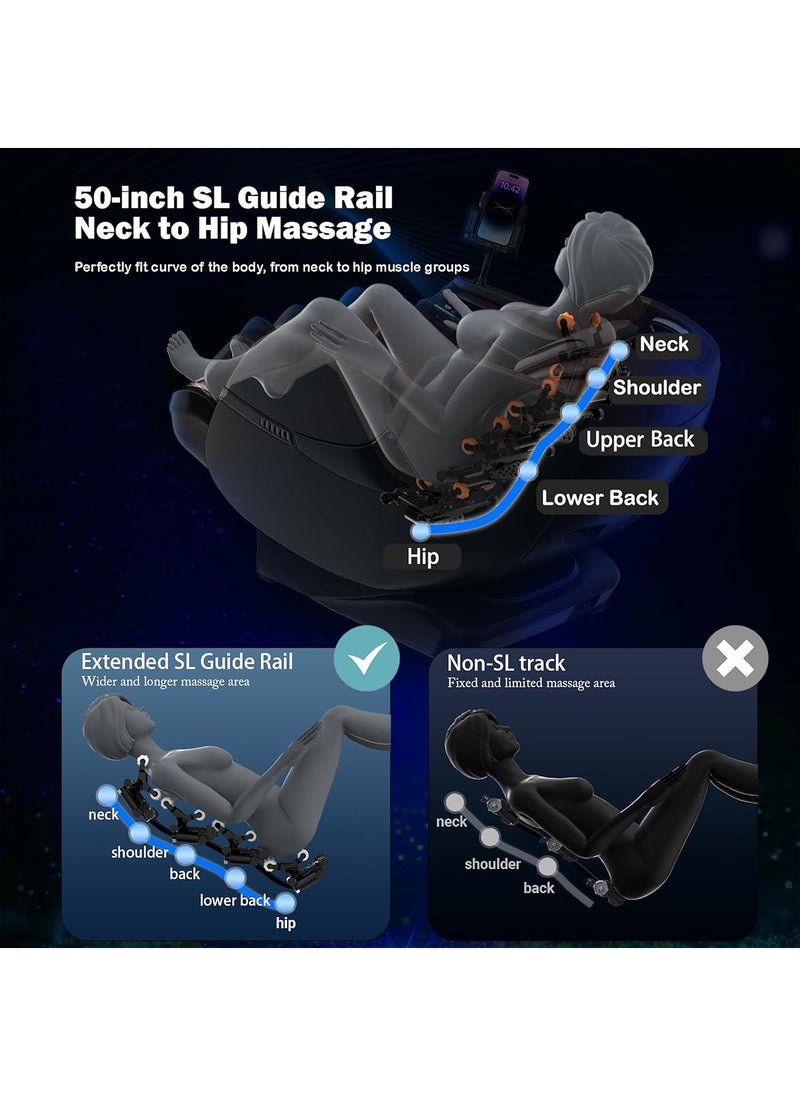 ETG Luxury Massage Chair – New Model Smart Voice Control, Zero Gravity Recliner with Full Body Airbags & Heating - Image 5