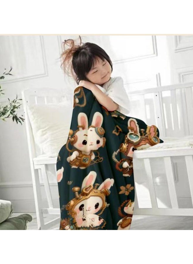 عام بطانية رقيقة من الفانيلا الكرتونية للأطفال والرضع (دافئة ومريحة، ومناسبة للنوم والألعاب) 70 سم * 100 سم - Image 2