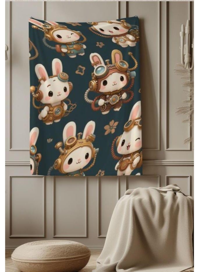 عام بطانية رقيقة من الفانيلا الكرتونية للأطفال والرضع (دافئة ومريحة، ومناسبة للنوم والألعاب) 70 سم * 100 سم - Image 1