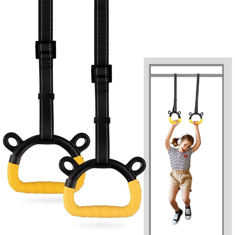 Proberos ® 1 Pair Kids Gymnastic Rings, 400 Kg Loading Robust Gymnastic Ring, Home Fitness Equipment, Indoor and Outdoor Pull-up Bar, Home Exercise, Adjustable Gymnastic Ring 200 cm for kids under 1.4M - Image 1