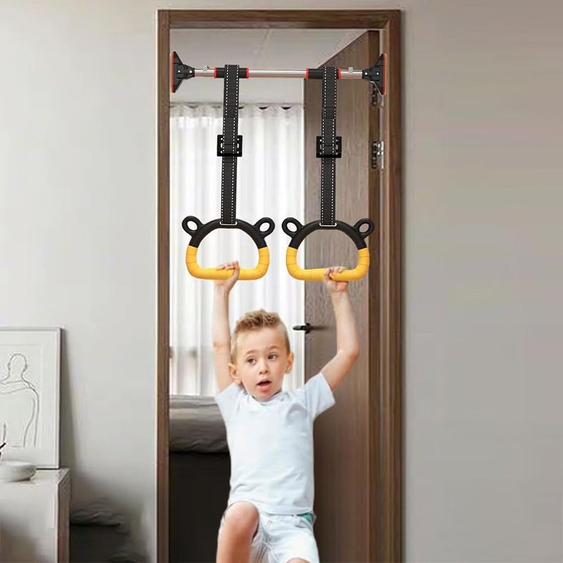 Proberos ® 1 Pair Kids Gymnastic Rings, 400 Kg Loading Robust Gymnastic Ring, Home Fitness Equipment, Indoor and Outdoor Pull-up Bar, Home Exercise, Adjustable Gymnastic Ring 200 cm for kids under 1.4M - Image 2