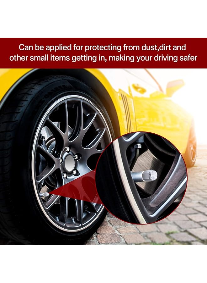 20 قطعة من أغطية صمامات الإطارات النحاسية ذات الشكل السداسي الفضي، أغطية مقاومة للغبار مع حلقة مطاطية، مناسبة للسيارات والشاحنات والدراجات النارية والدراجات الهوائية، لون فضي - Image 5